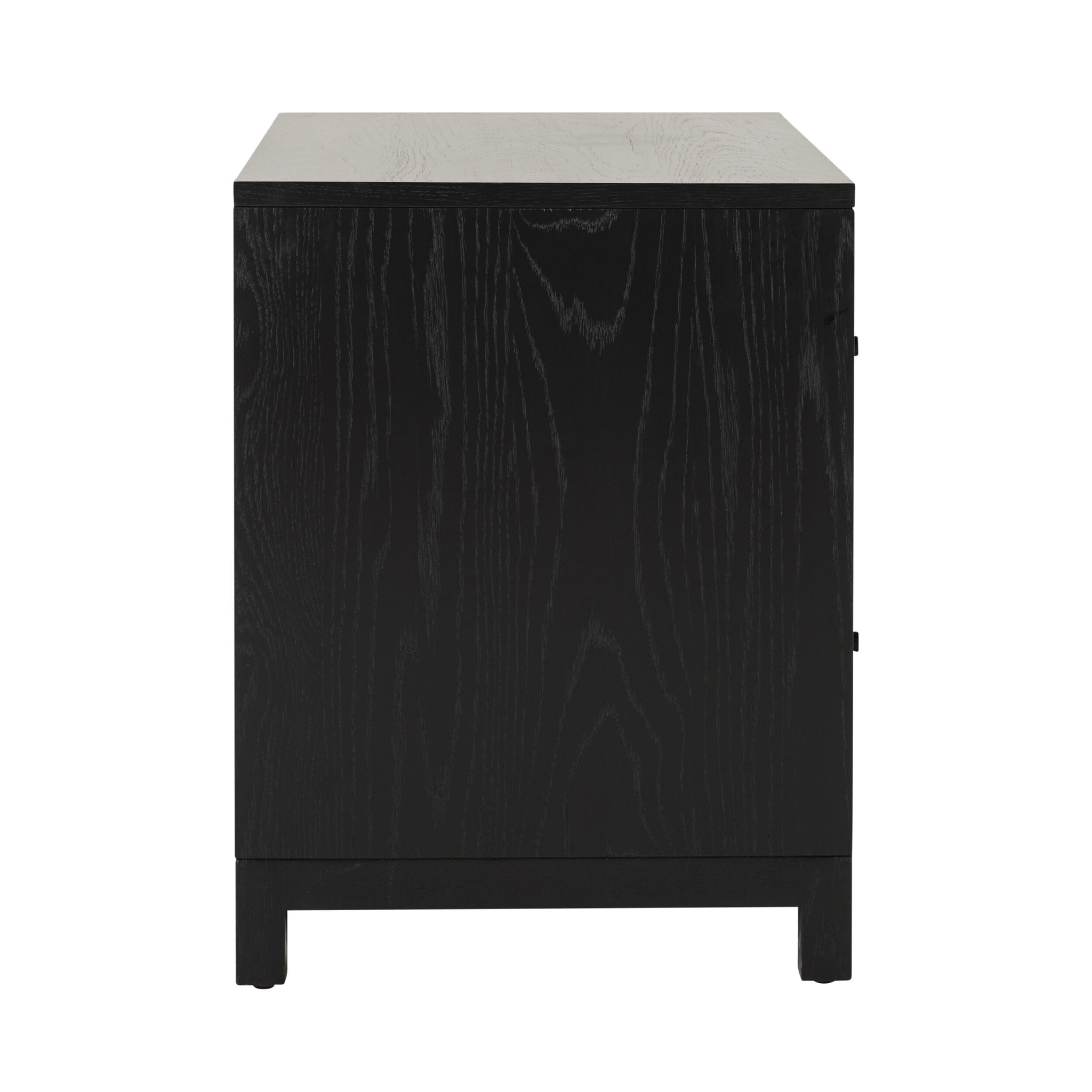 Avalon Large 2 Drawer Bedside Black