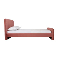 Audrey Queen Bed Rose Velvet