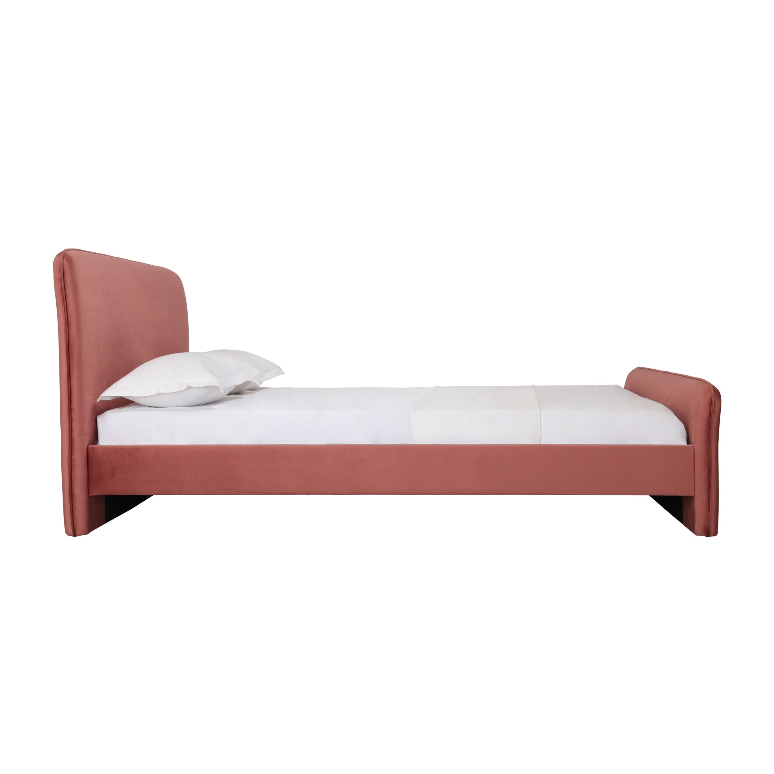 Audrey King Bed Rose Velvet