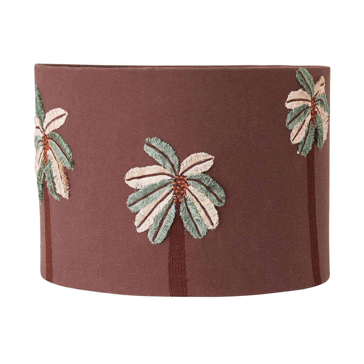 Embroidered Palm Shade Brown 35cm