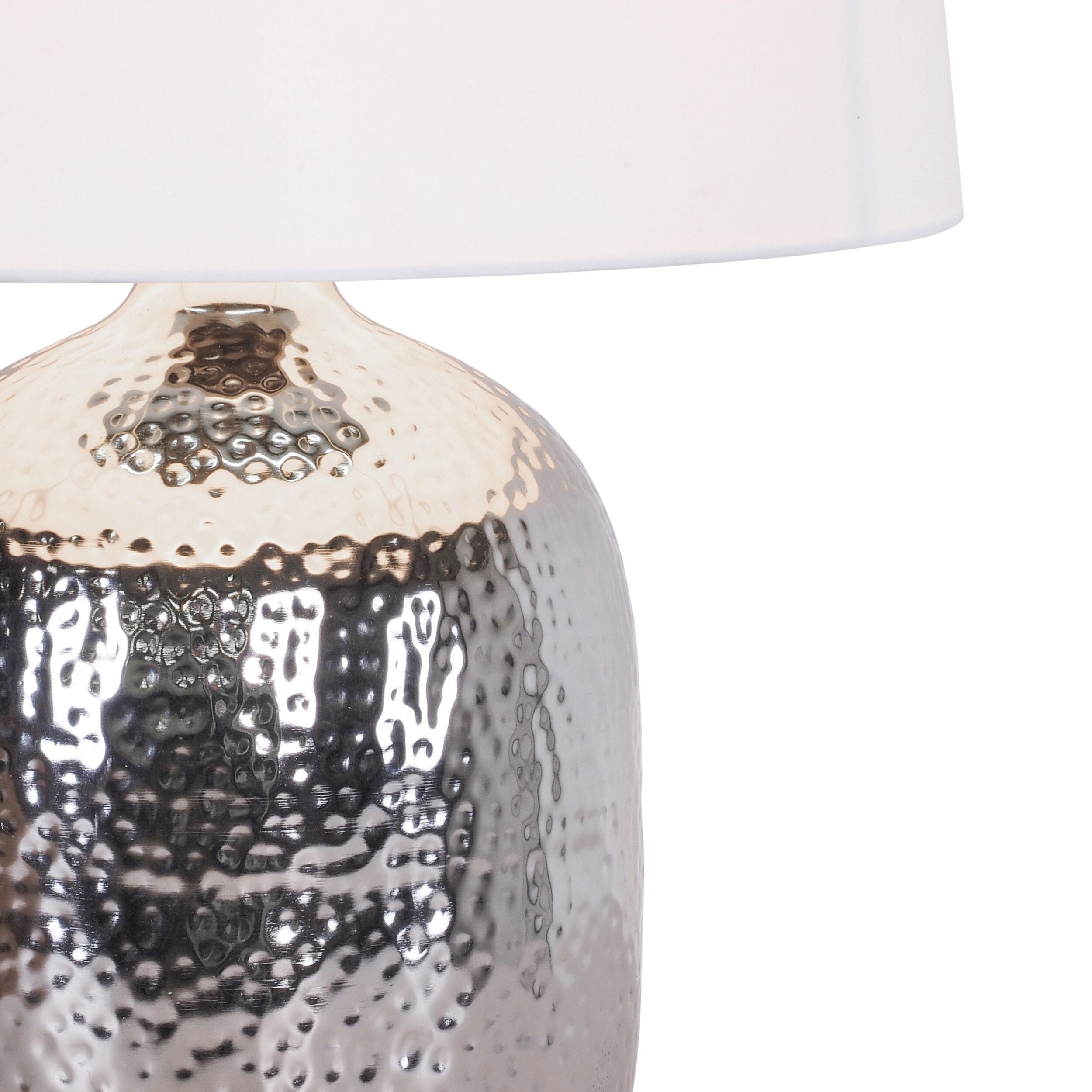 Silver hammered deals lamp