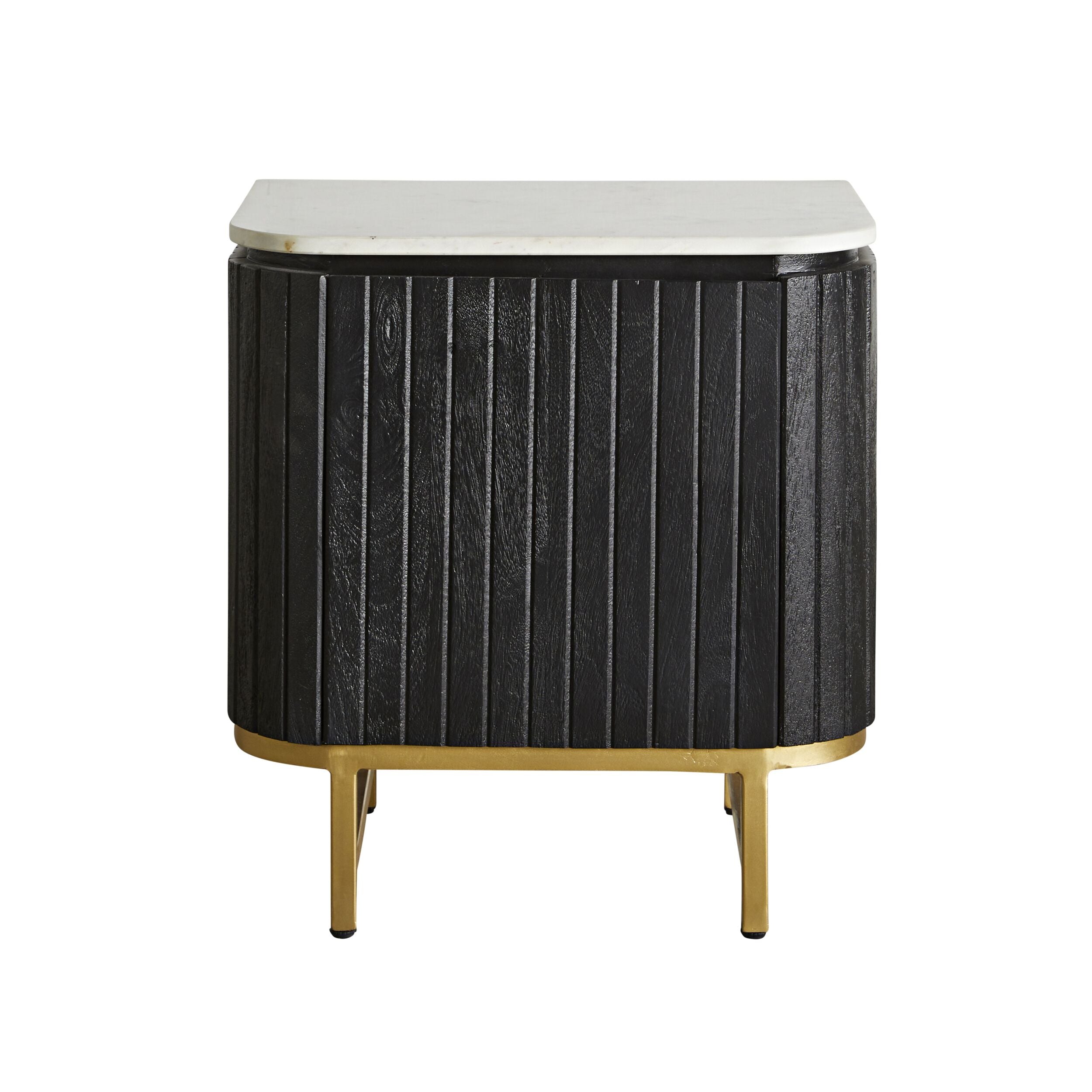 Deva Bedside with Marble Top Black