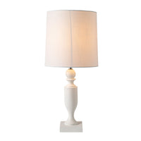 Livia White Resin Table Lamp 49cm