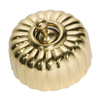 5481 Switch Fluted Polished Brass D55xP40mm