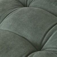Sabine Embroidered Cotton Velvet Seat Cushion Sage