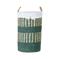 Elira Stripe Lined Laundry Basket