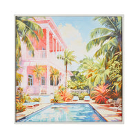 Tropical Retreat Framed Print 60x60cm