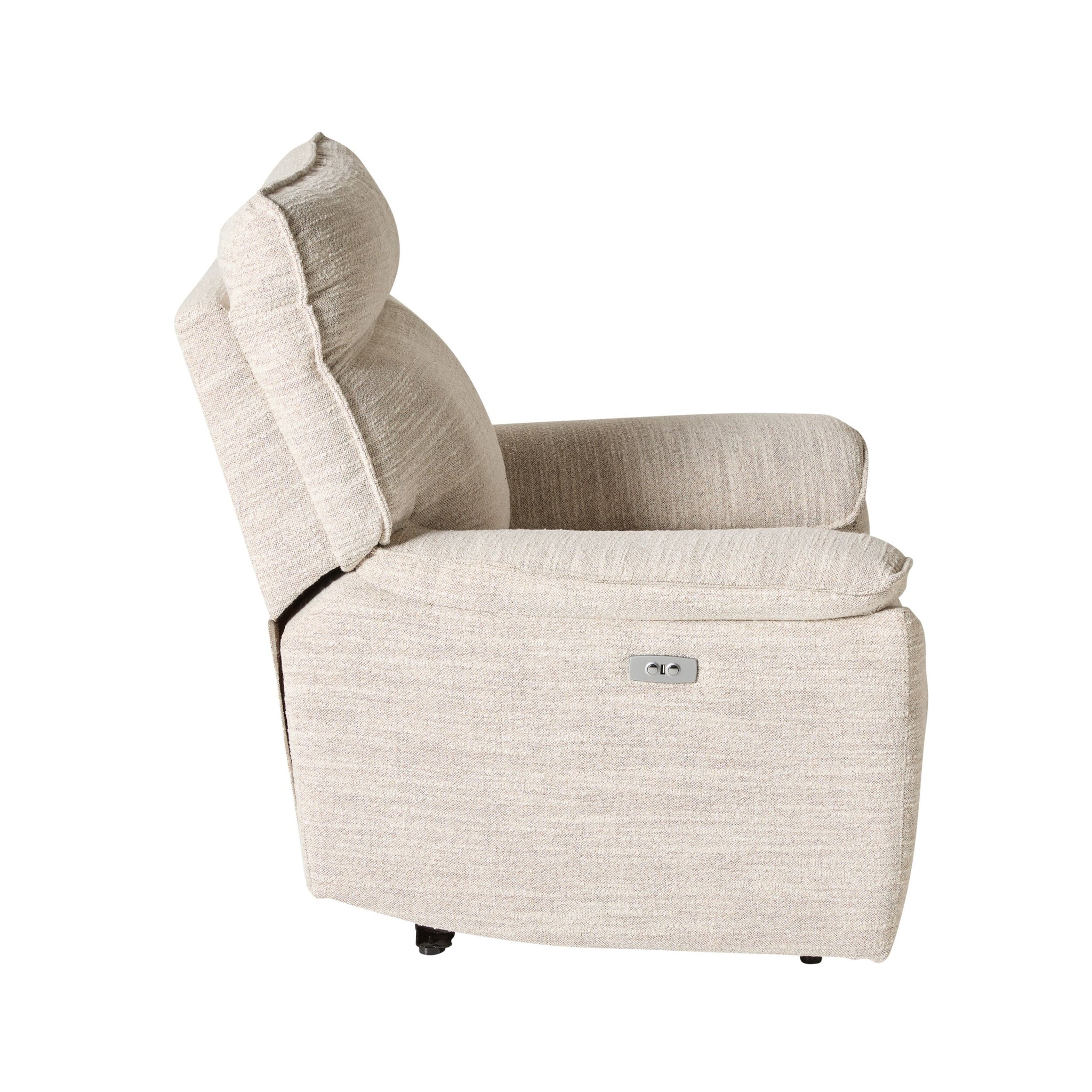 Dillon 1 Seater Recliner Natural Textured Slub