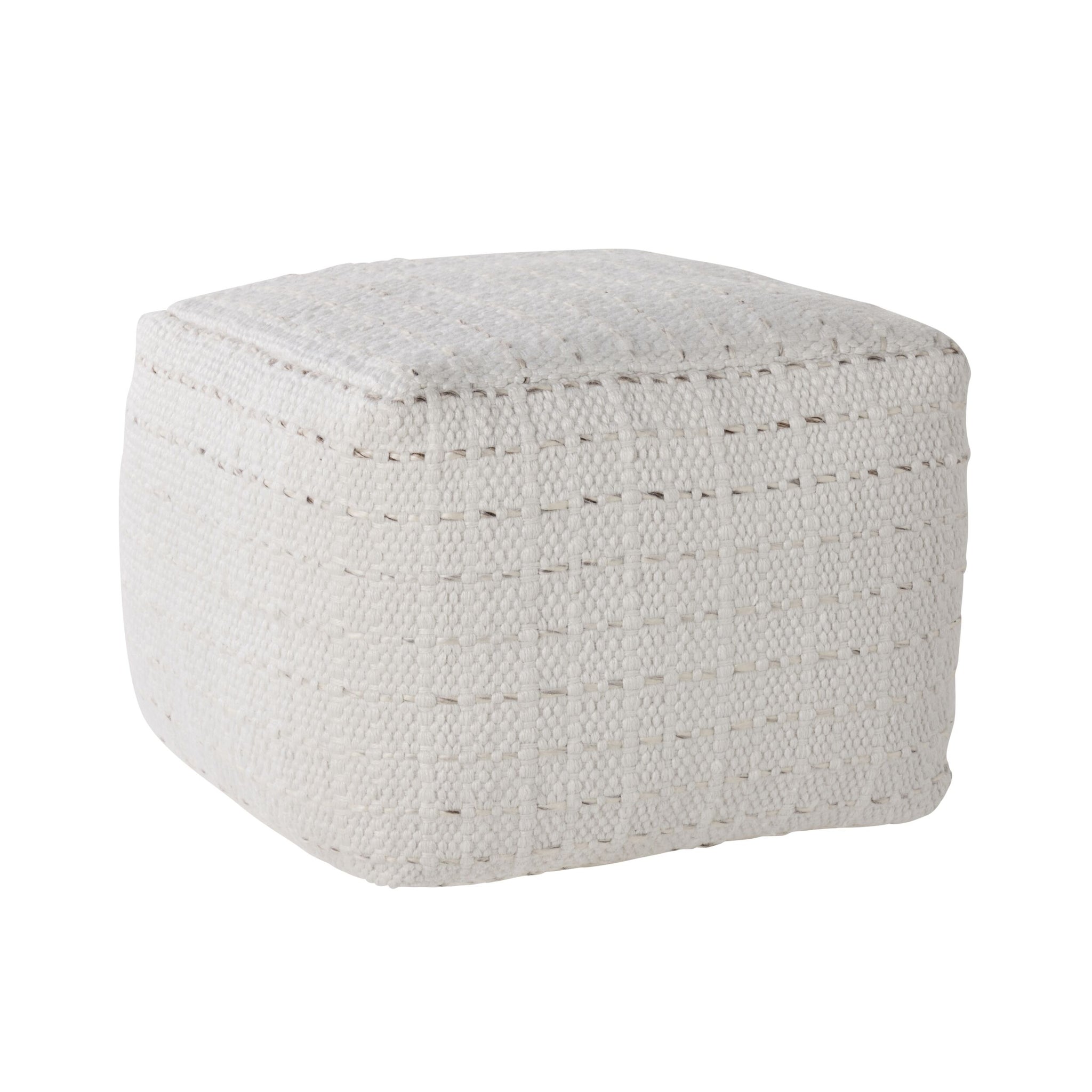Coogee Slub Woven Square Pouf