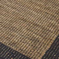 Alhambra Border Jute Rug Walnut 240x300cm