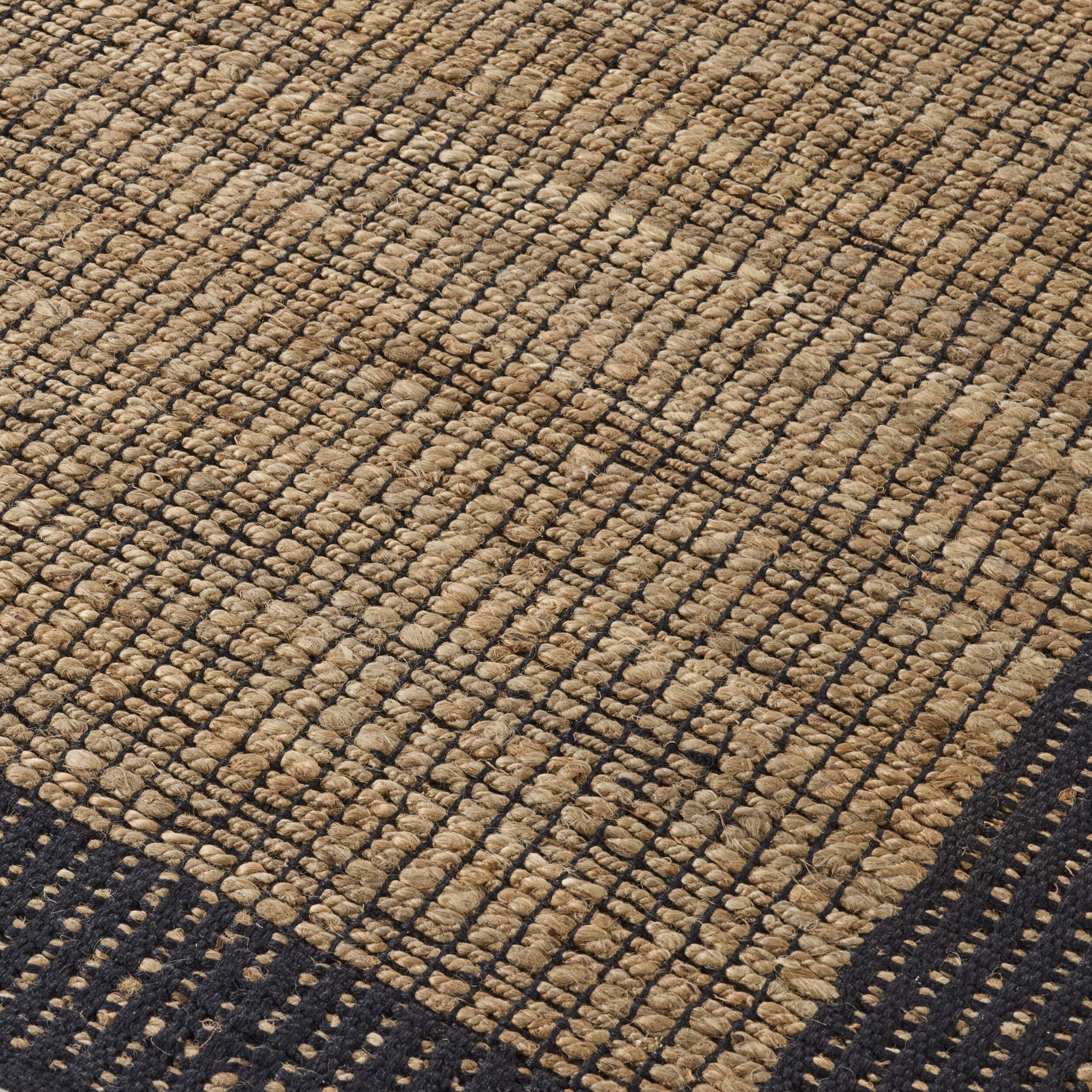 Alhambra Border Jute Rug Walnut 240x300cm