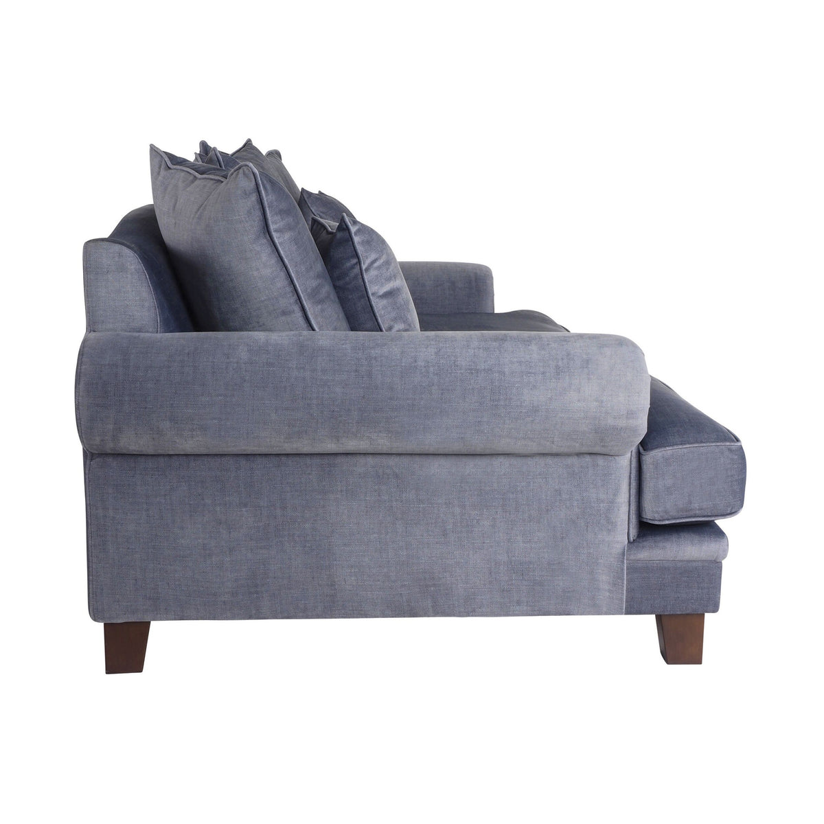 Lisette 3.5 Seater Velvet Deep Sofa Aura Storm