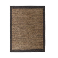 Alhambra Border Jute Rug Walnut 240x300cm