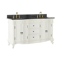 Rosette Granite Top Double Vanity White 1550mm