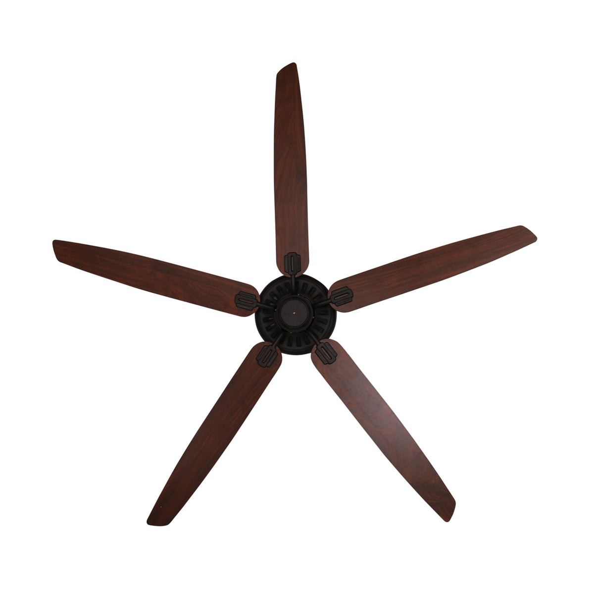 Byron Indoor AC Ceiling Fan Black & Walnut/Mahogany Finish 178cm