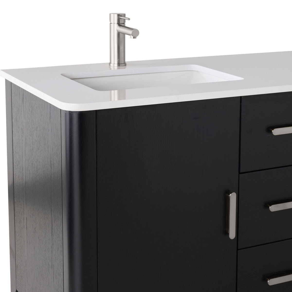 Odin Double Vanity Black Oak 1550mm