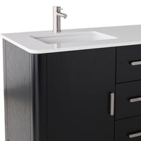 Odin Double Vanity Black Oak 1550mm