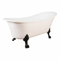 Alto White Bath 1520mm with Black Feet Package