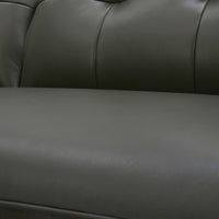 Carson 3 Seater Leather Sofa Fern Green
