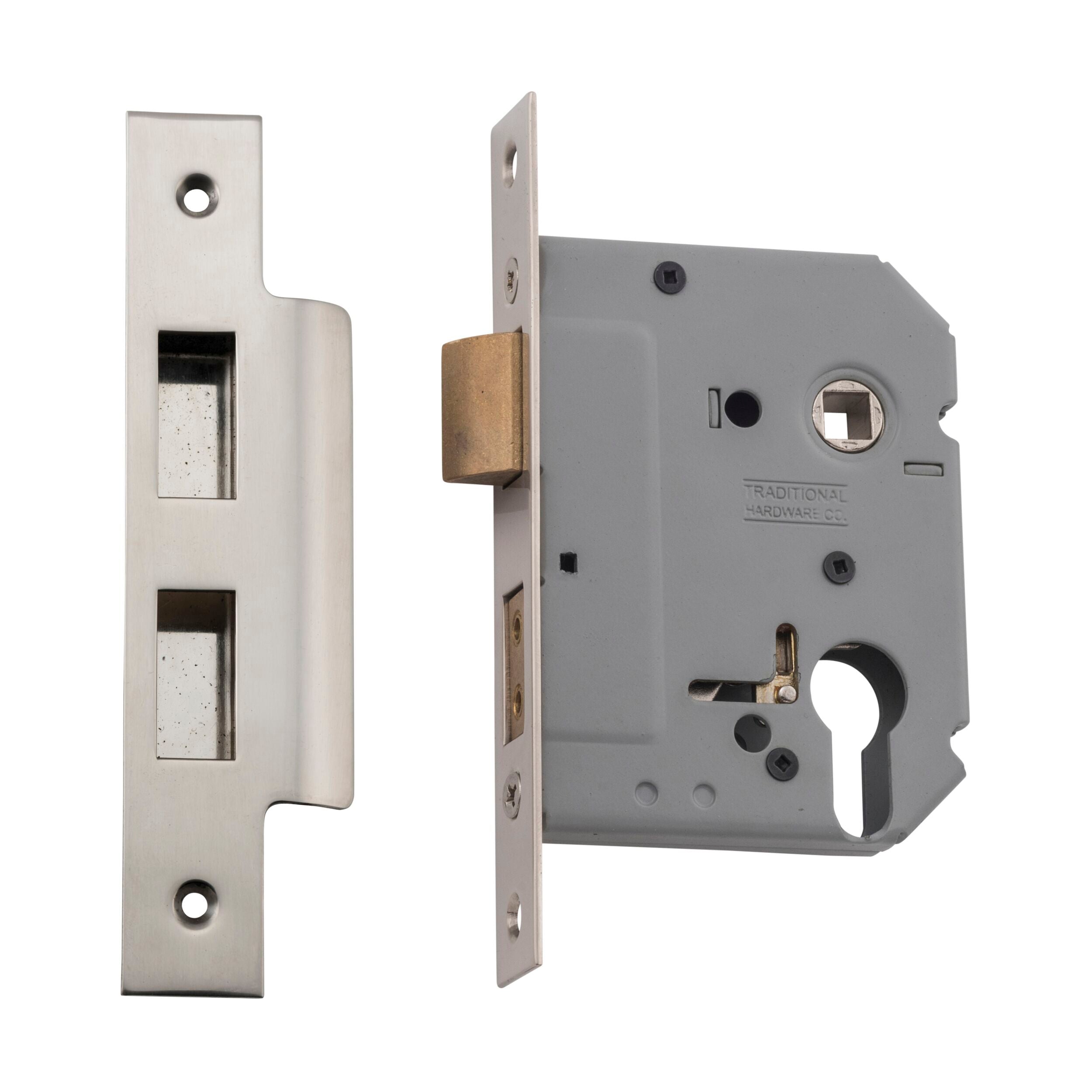 6171 Mortice Lock Euro Satin Nickel CTC47.5mm Backset 57mm