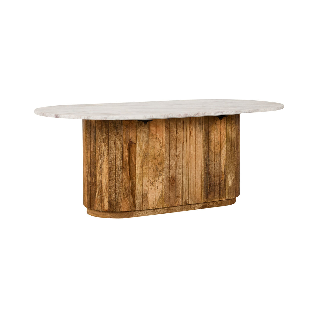Cassius Coffee Table Oval Marble Top White