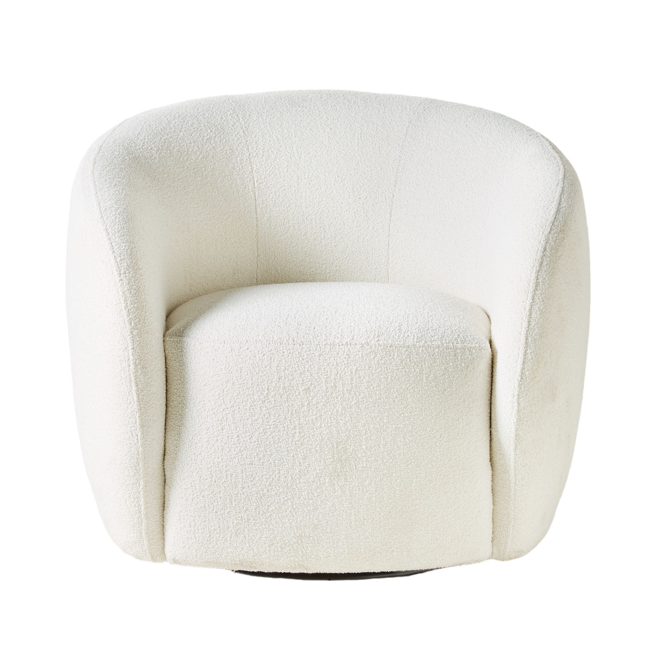 Alessa Swivel Armchair Luna Cloud White