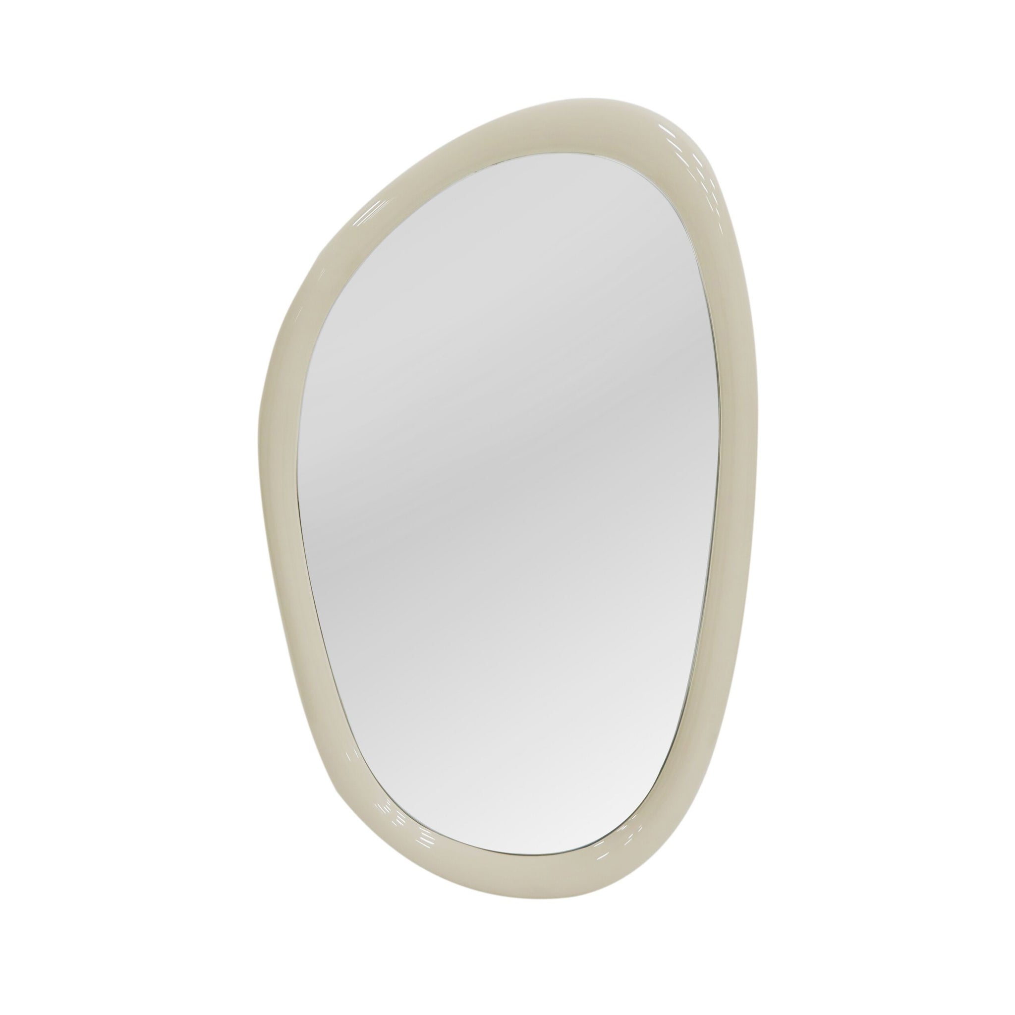 Glossy Fluid Mirror Milky White