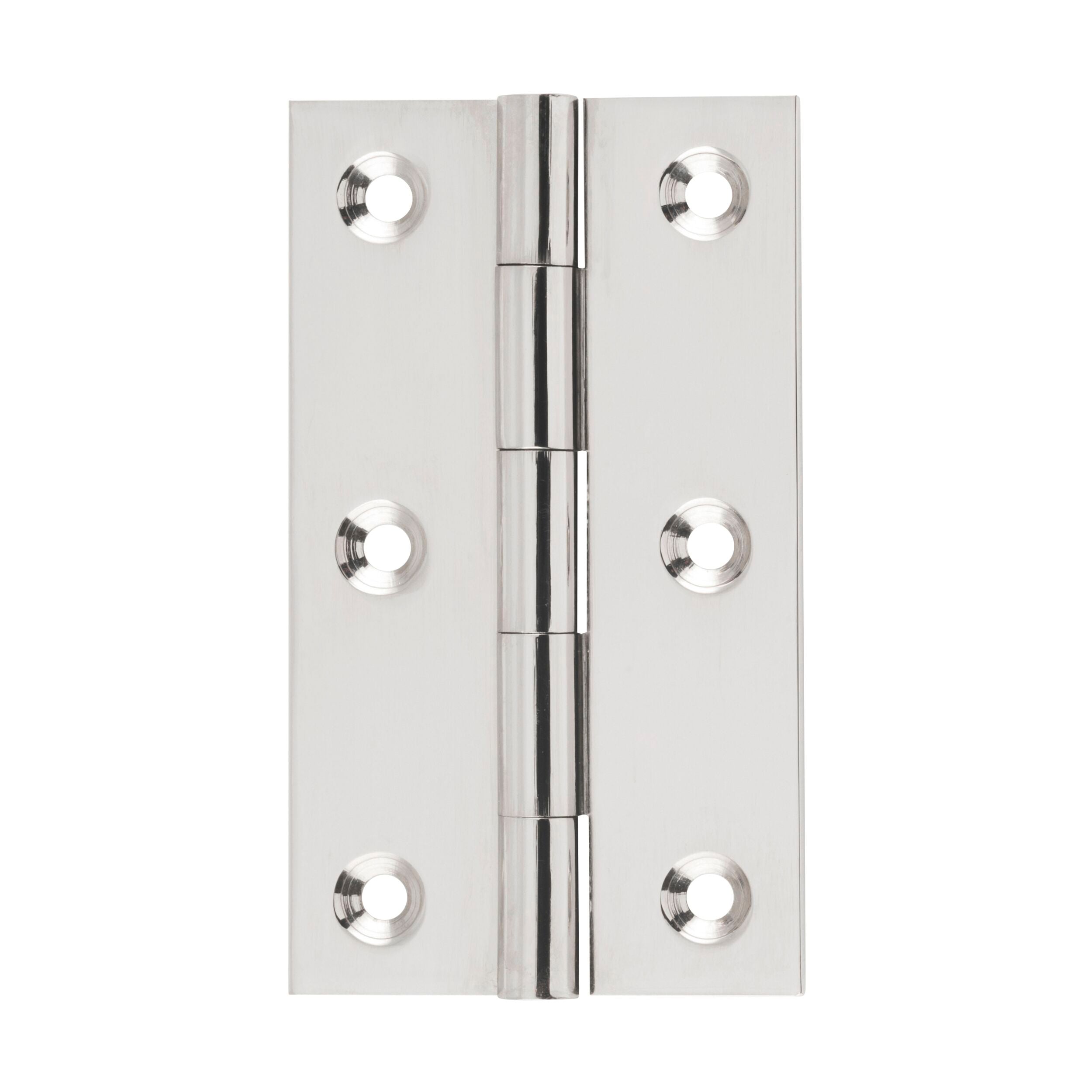 2620 Hinge Fixed Pin Polished Nickel H89xW50mm