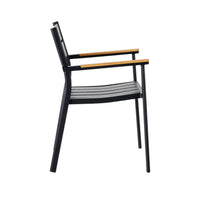 Caden Aluminium Dining Chair Black