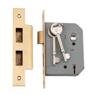 4046 Mortice Lock 5 Lever Satin Brass CTC57mm Backset 57mm