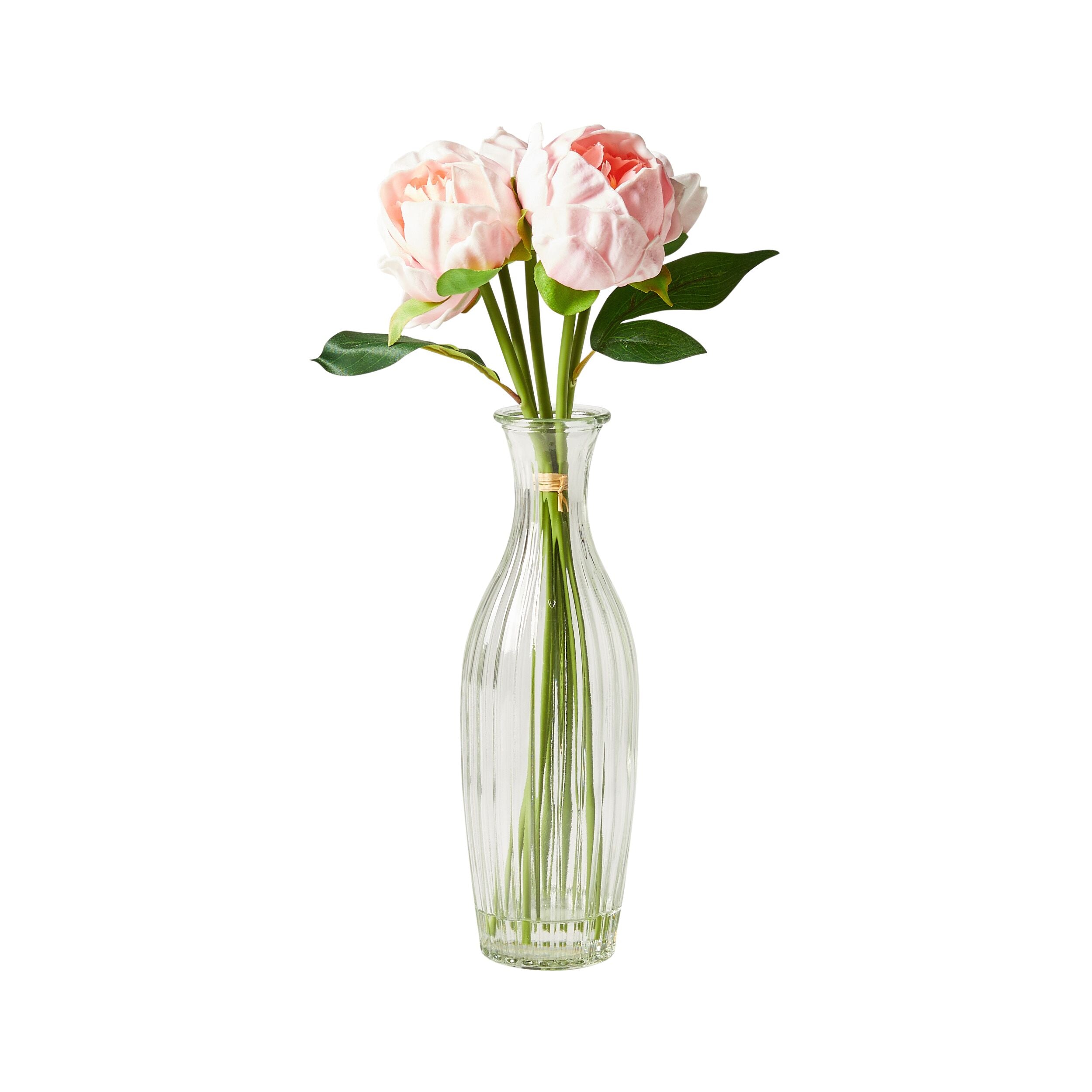 Floriana Peony Pale Pink x5 Vase 33cm