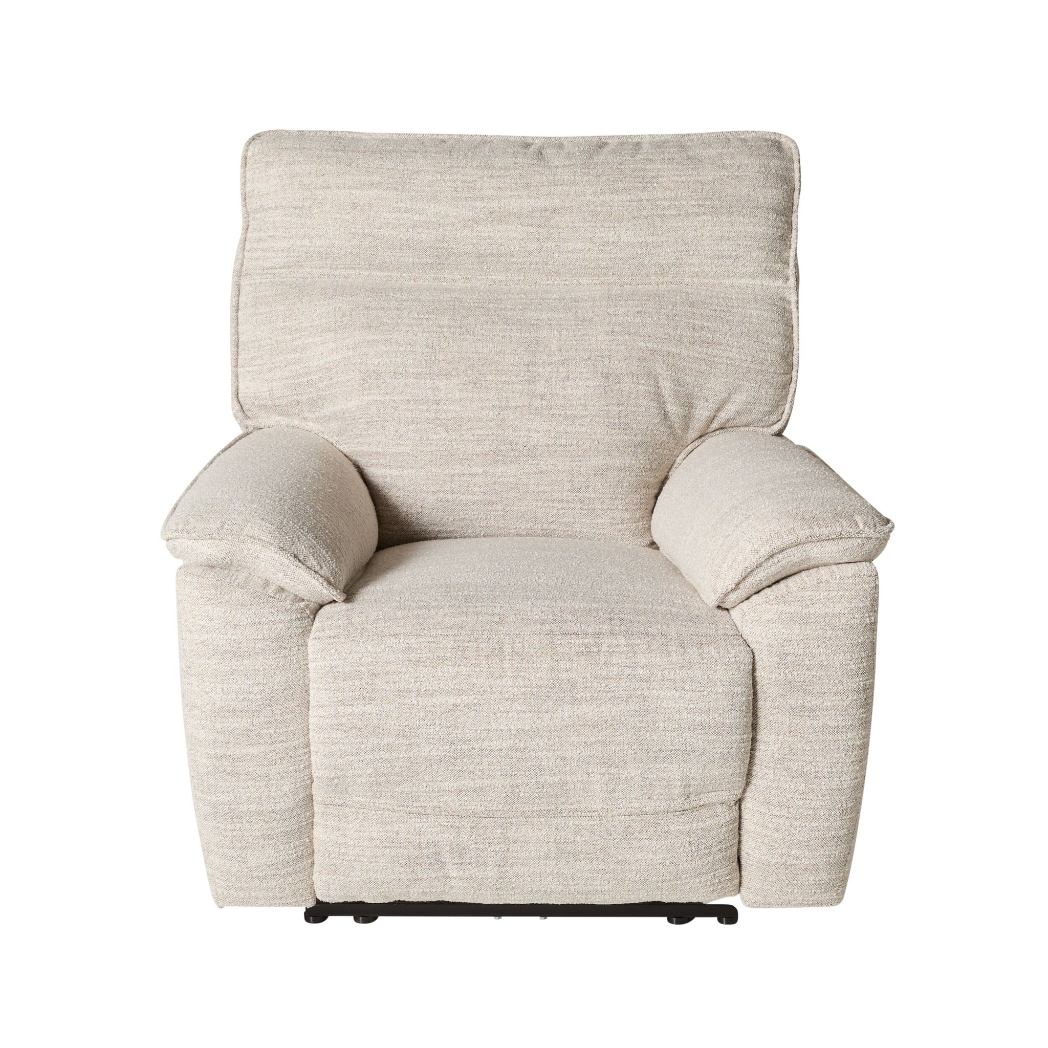 Dillon 1 Seater Recliner Natural Textured Slub