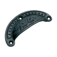 3573 Drawer Pull Ornate Iron Matte Black H40xL100mm