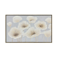 Soft Petals Framed Textured Print 100x60cm
