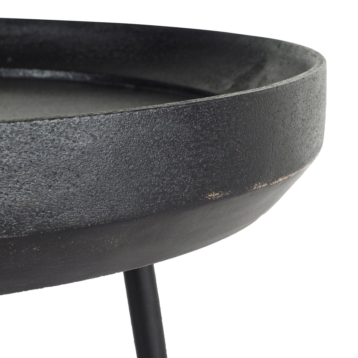 Luna Round Side Table Black