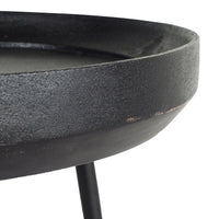 Luna Round Side Table Black