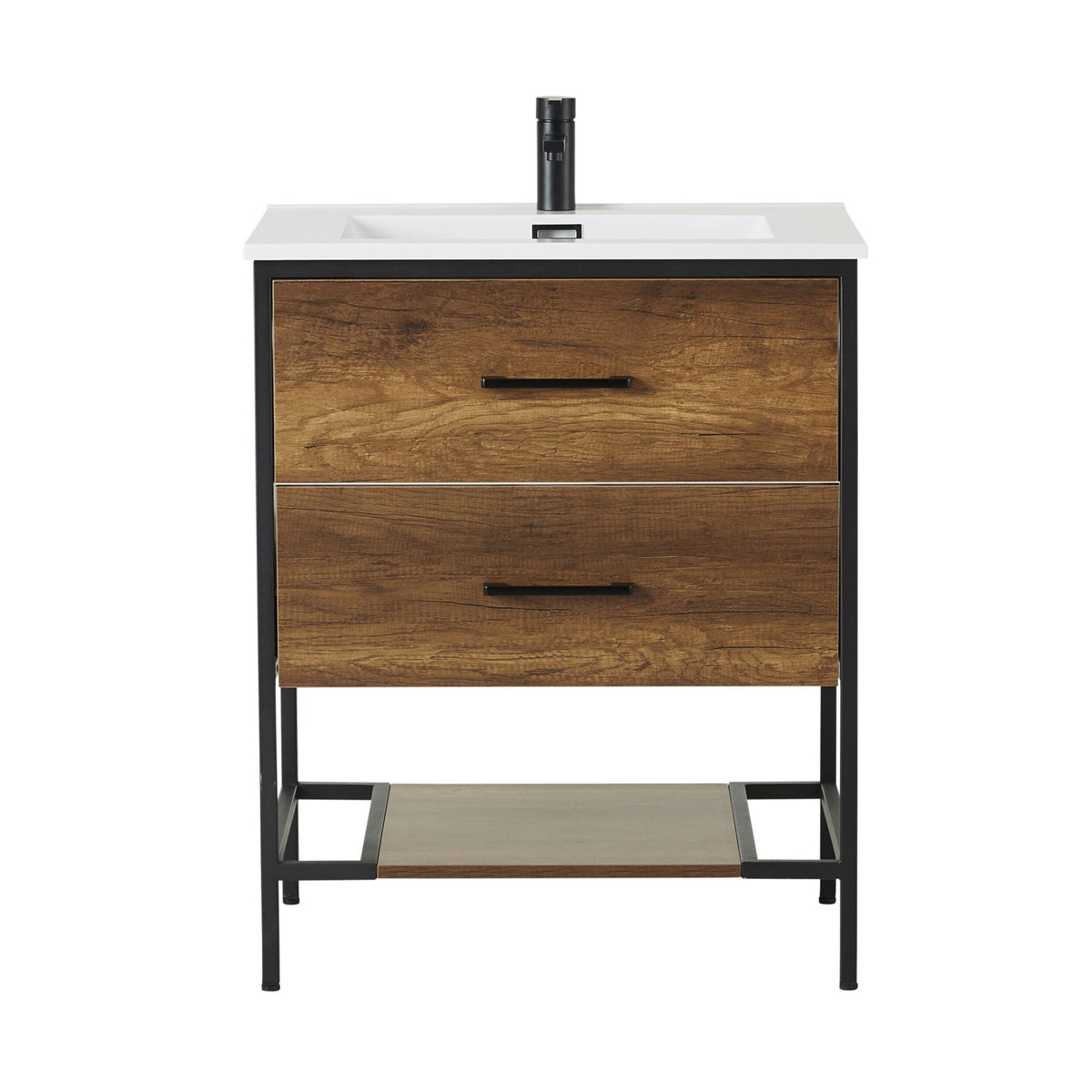 Milford Single Vanity Dark Oak 700mm – Early Settler AU