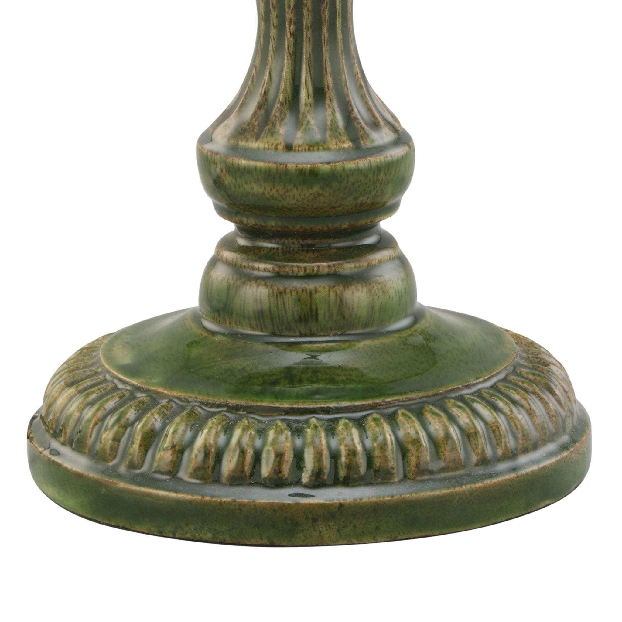 Zarina Meena Green Wooden Table Lamp Base 13x13x36cm