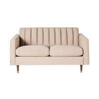 Stitch 2 Seater Velvet Sofa Taupe