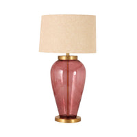 Verdant Glass Table Lamp Pink 84cm