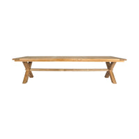 Reclaimed Teak Cross Leg Dining Table 320cm