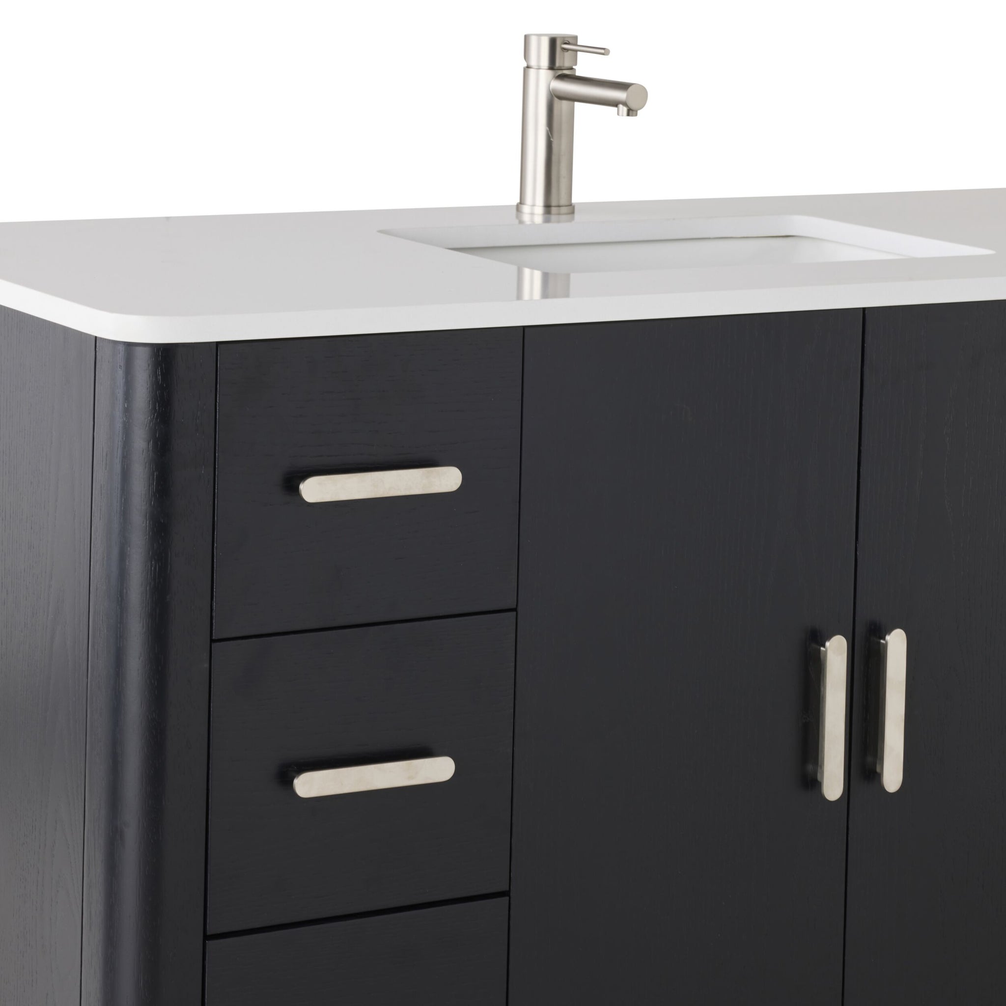 Odin Single Vanity Black Oak 1240mm