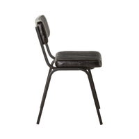 Rory Leather Dining Chair Black