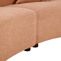 Alessa 4 Seater Sectional Sofa Luna Powder Pink