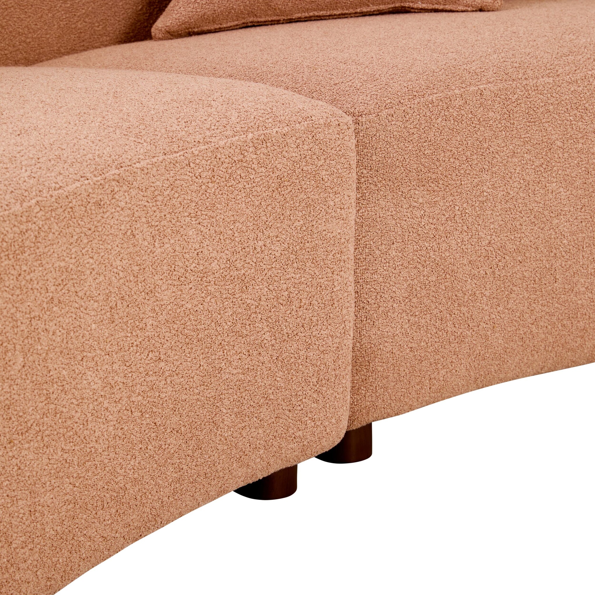 Alessa 4 Seater Sectional Sofa Luna Powder Pink