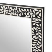 Bone Inlay Black and White Rectangular Mirror 90x60cm