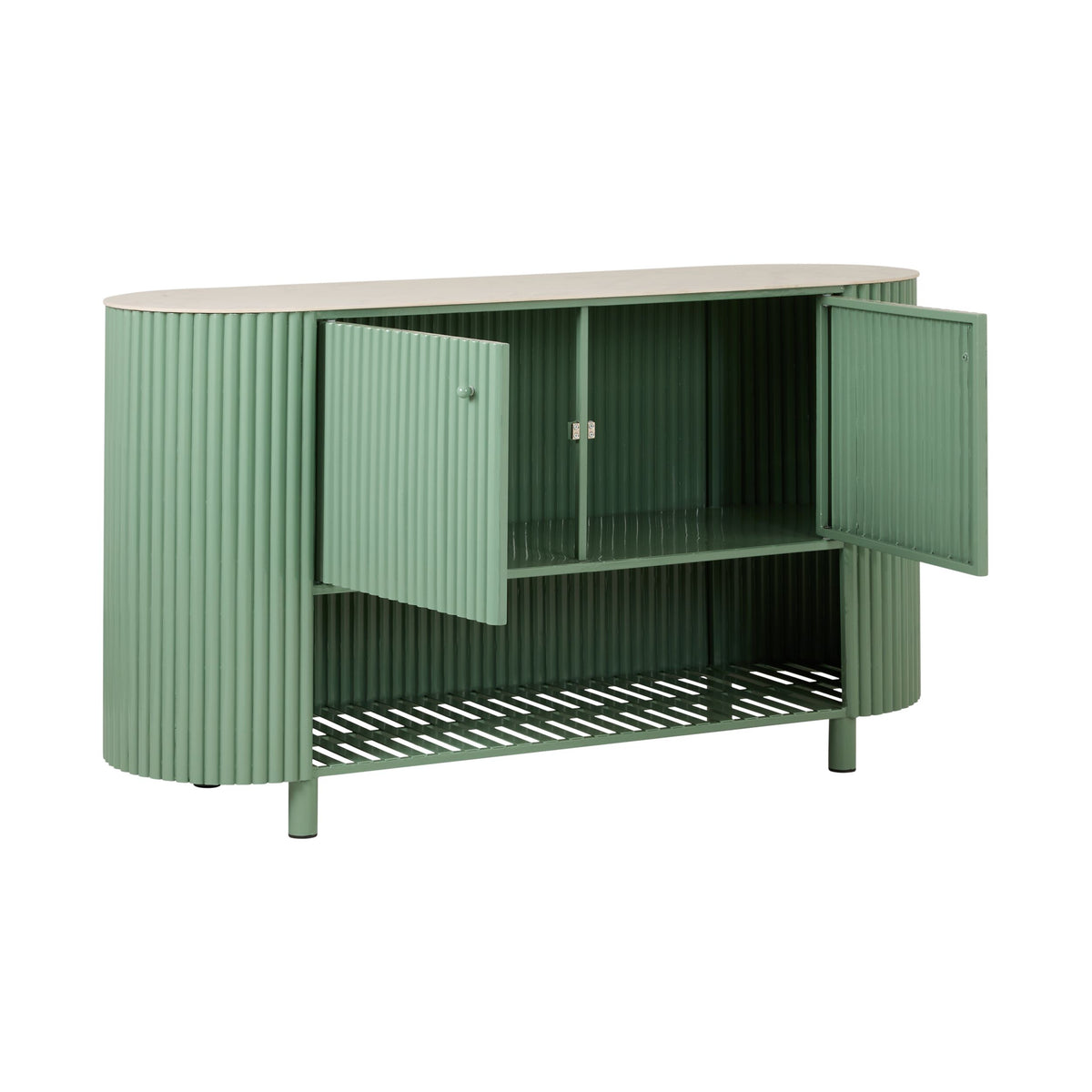 Ripple Kitchen Island Bench Sage Green