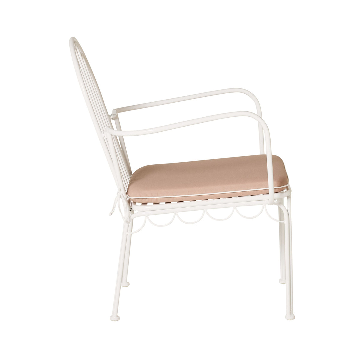 Bonnie Occasional Chair with Cushion White