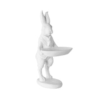 Waiter Rabbit Statue White 12x15x24cm