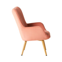 Millie Occasional Chair Velvet Blush